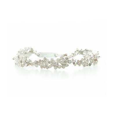 silver bracelet with slices